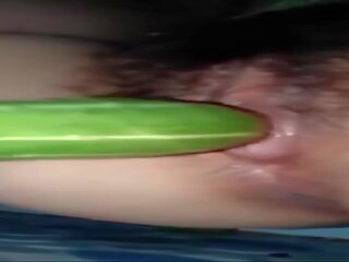Tempting adolescent Masturbating with Cucumber, HD porn 51